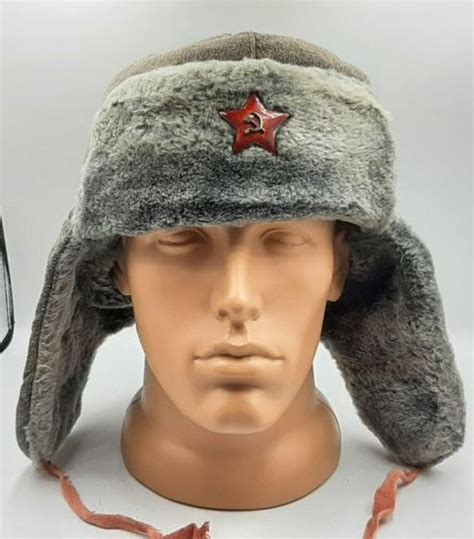 Ushanka Original Ww2 Military Soviet Cap Hat 1940s Etsy Uk