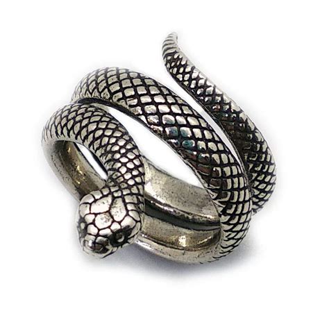 Amazon Snake Silver Ring Adjustable Size Handmade