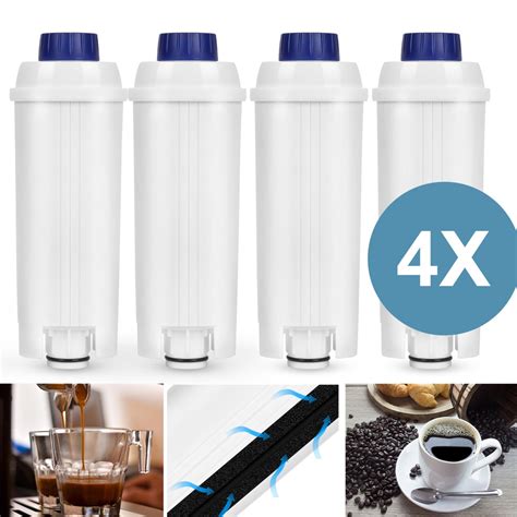 Filtre à Eau Compatible avec Delonghi 4pcs set Filtre Detartrant Water