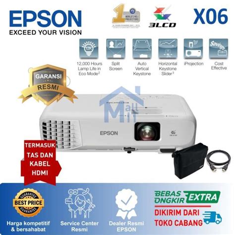 Promo Jkt Proyektor Epson Eb X Ebx Eb X Xga Lcd Pedamping