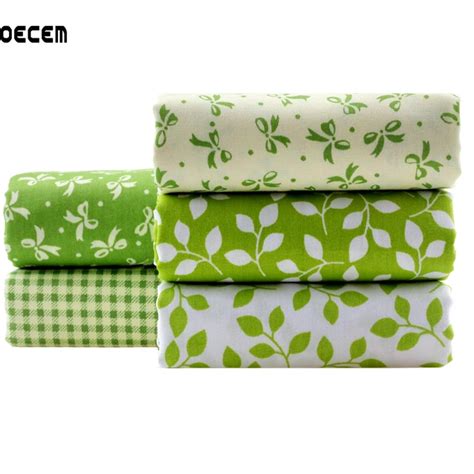 Cotton Quilting Fabric Tissus Green Designs Fat Quarter Bundles