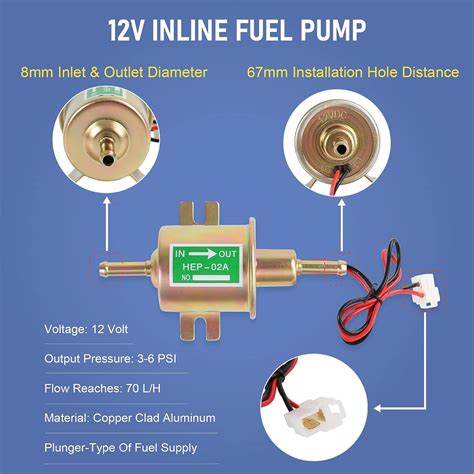 Buy Universal Electric Fuel Pump Kit 12v 3 6 Psi Low Pressure With Fuel Filters 10 Hose Clamps 6