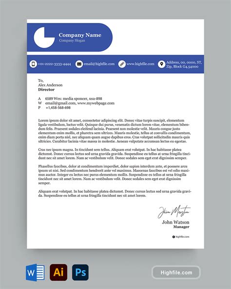 99 Letterhead Templates And Designs Highfile