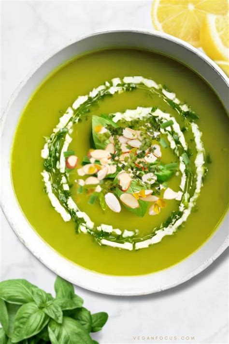 Zucchini Soup With Lemon And Basil Vegan Focus