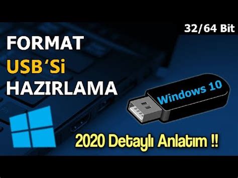 Windows 10 Kurulum Format Usb Flash Bellek Hazırlama 2020 Detaylı