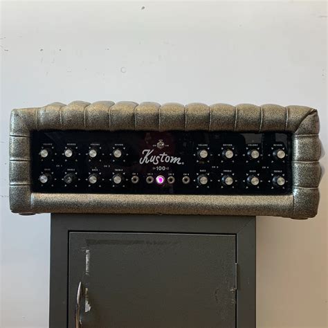 Kustom K 100 5 Pa Guitar Bass Head 1970s Silver Zodiac Naugahyde Reverb Kustom Bass Head