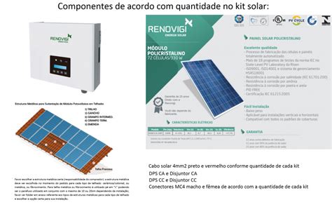 Kit Inversor Solar Renovigi Kwp P Gera Em Torno De