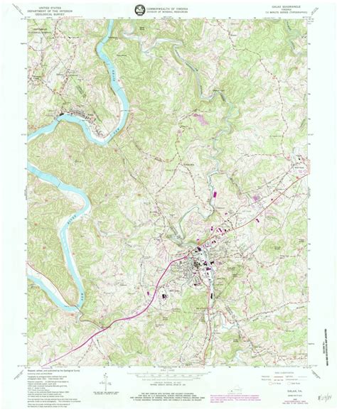 Galax Va 1965 24000 Scale Map By United States Geological Survey Avenza Maps