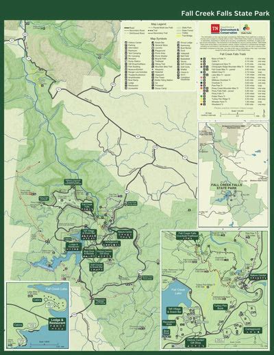 Fall Creek Falls State Park Map By Tennessee State Parks Avenza Maps