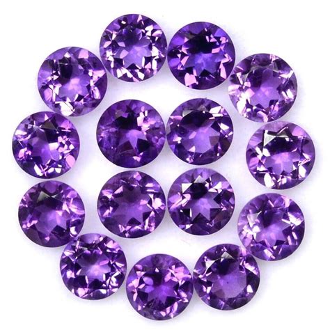 Wholesale Lot 4mm Round AAA Natural African Amethyst Loose Calibrated