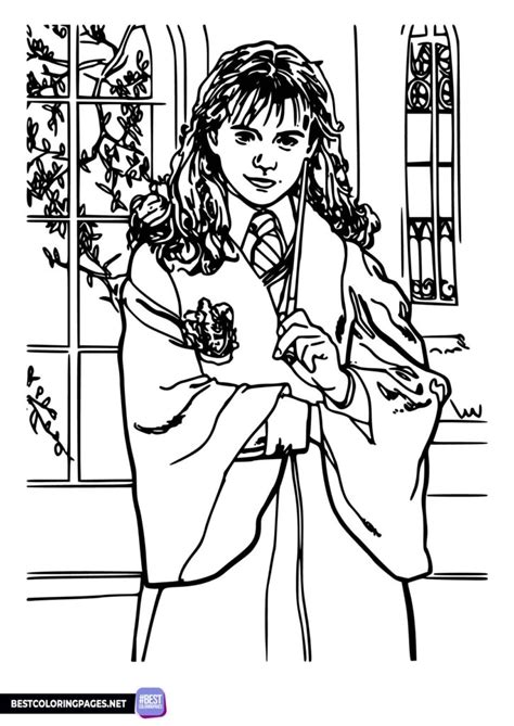 Hermione Granger Harry Potter Coloring Page Free Printable Coloring Pages