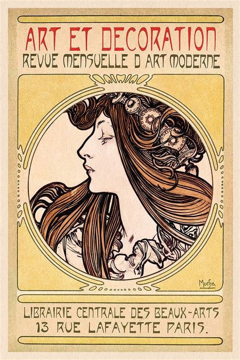 Art Nouveau Lady Exhibition Vintage Portraits Of Beautiful Women Set