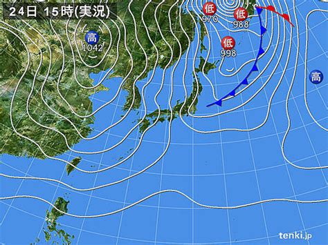 過去の実況天気図 2023年11月24日 日本気象協会 tenki jp