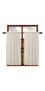 Amazon Valea Home Linen Kitchen Curtains 36 Inch Length Rustic