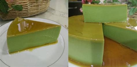 Puding Karamel Pandan Yang Lembut Wangi Resipi Mudah Tanpa Telur