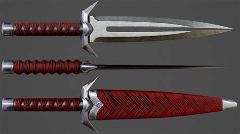 Assassin Knife Pbr Game Ready 3d Model 25 Fbx Max Obj Unknown Free3d