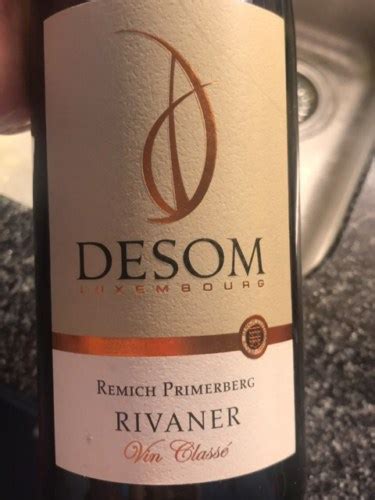 Desom Remich Primerberg Rivaner Vin Class Vivino Us