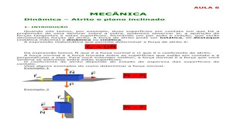 Dinâmica Atrito E Plano Inclinado Brfuvestibular