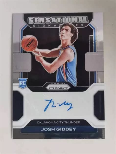 Panini Prizm Josh Giddey Rc Rookie Sensational Signatures Auto