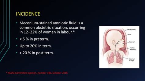 MECONIUM STAINED AMNIOTIC FLUID