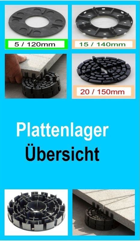 Plattenlager Bersicht Stelzlager Terrassen Platten Lager