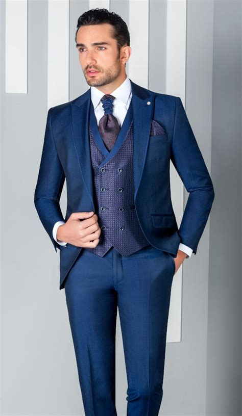 Traje Novio Roberto Vicentti Azul Atelier Yuwa Ciao Jp