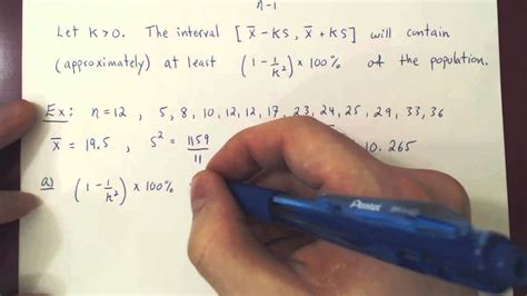 Chebyshev's Theorem Formula