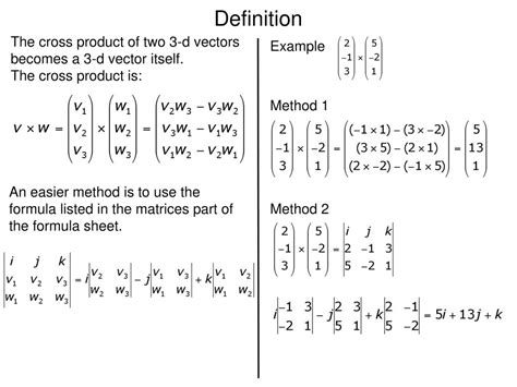 Vector Formula Sheet At Collection Of Vector Formula