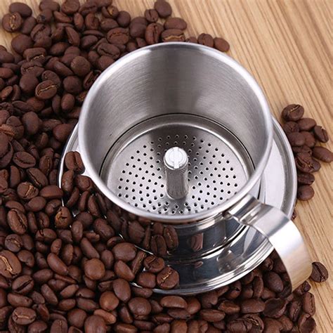 50 100ml Vietnam Style Coffee Filter Stainless Steel Maker Pot Infuse Cup Portable Coffee Drip