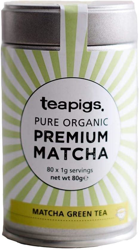 Teapigs Premium Shade Grown Organic Matcha Green Tea Powder Tin Of