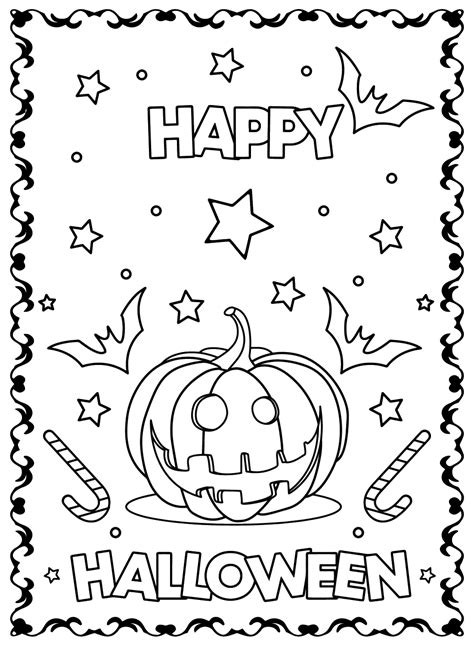 Halloween Cards Images to Color - Free Printable Coloring Pages