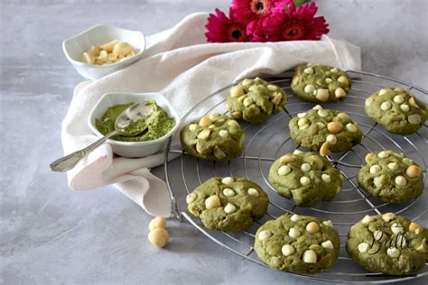 Recette Cookies Thé Matcha Chocolat blanc Noix de Macadamia