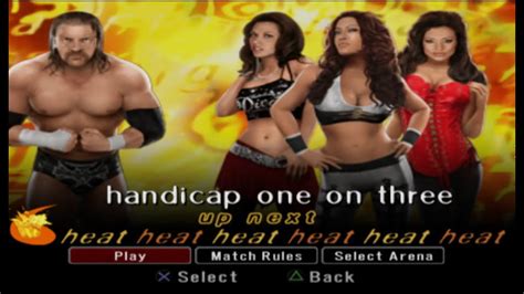 Triple H Vs Mickie James Melina Candice Michelle Handicap WWE