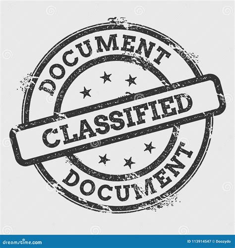 Document Classified Rubber Stamp Isolated On Stock Vector Illustration Of Postcard Paperwork