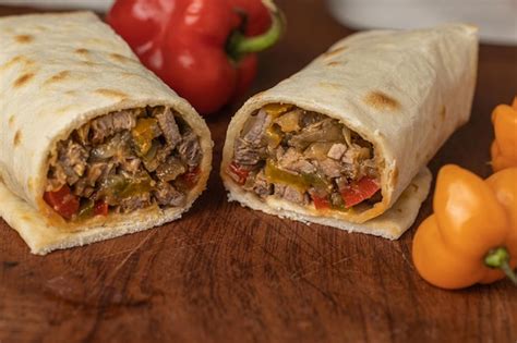 Premium Photo | Close up of burritos typical mexican food with beef ...