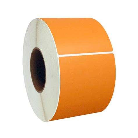 Orange 4 X 3 Direct Thermal Desktop Labels 1 Core 4 OD