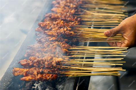 Premium Photo Sate Ayam Or Chicken Satay A Traditional Satay From