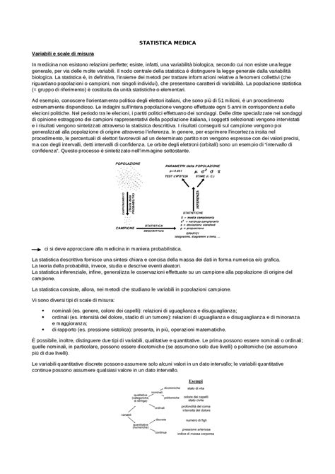 Dispense Del Corso Di Statistica Medica Del Professore G Verlato