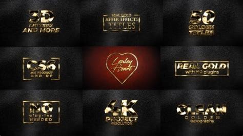 Videohive Real Gold Titles Free After Effects Template Videohive