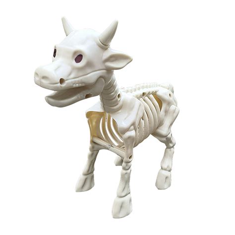 1PCS Cow Skeleton Halloween Decoration,2024 Animal Skeleton Gothic Style,Skeleton Cow Statue ...