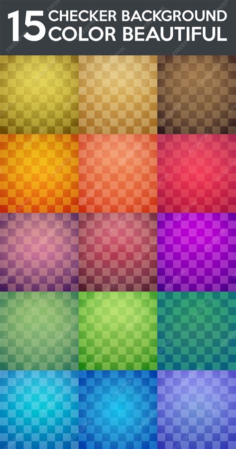 Premium Vector | 15 checker background color beautiful set