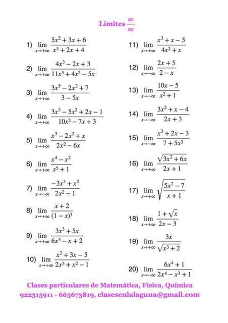 Lista De Límites Indeterminados Cristiano Monteiro Udocz