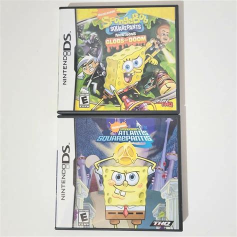 Spongebob Globs Of Doom And Atlantis Squarepantis Nintendo Ds Games