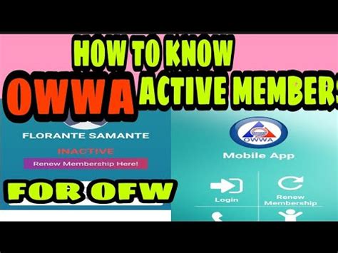 How To Know Active Or Inactive Owwa Member How To Register Owwa