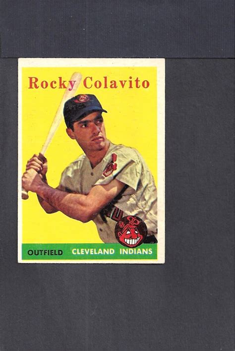 1958 TOPPS 368 ROCKY COLAVITO 1 INDIANS BV 60 NO CREASES EX EBay