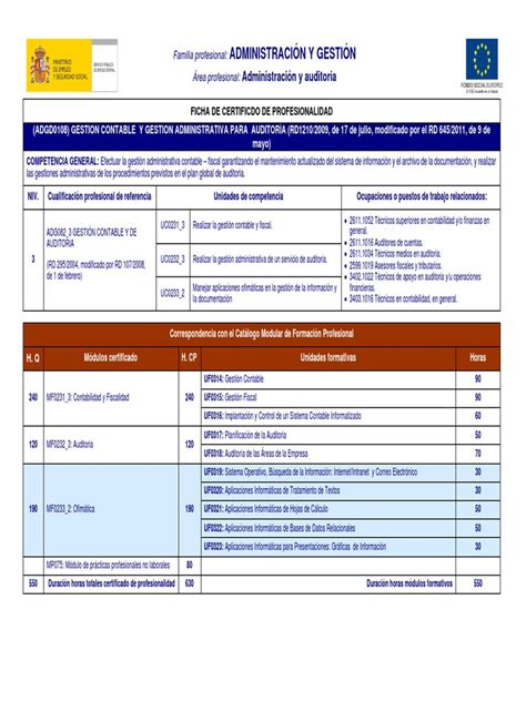 PDF Certificado Ficha profesionalidad Auditoria y Gestión DOKUMEN TIPS