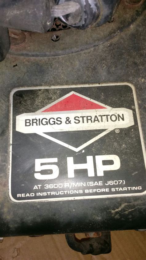 Motor Briggs Stratton Hp R Min Sae J For Sale In Cary Nc