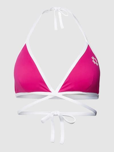 Guess Bikini Oberteil mit Schnürverschluss Modell SPORTY CHIC pink