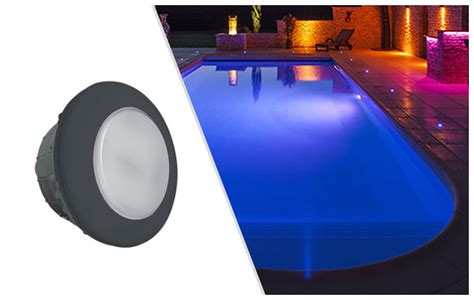 Projecteur Led Rgb Gris Anthracite Piscine B Ton Liner Piscine