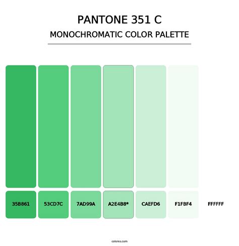 Pantone 351 C Color Palettes